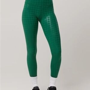 Green Houndstooth Leggings: OFFLINE By Aerie The Hugger High Waisted Legging